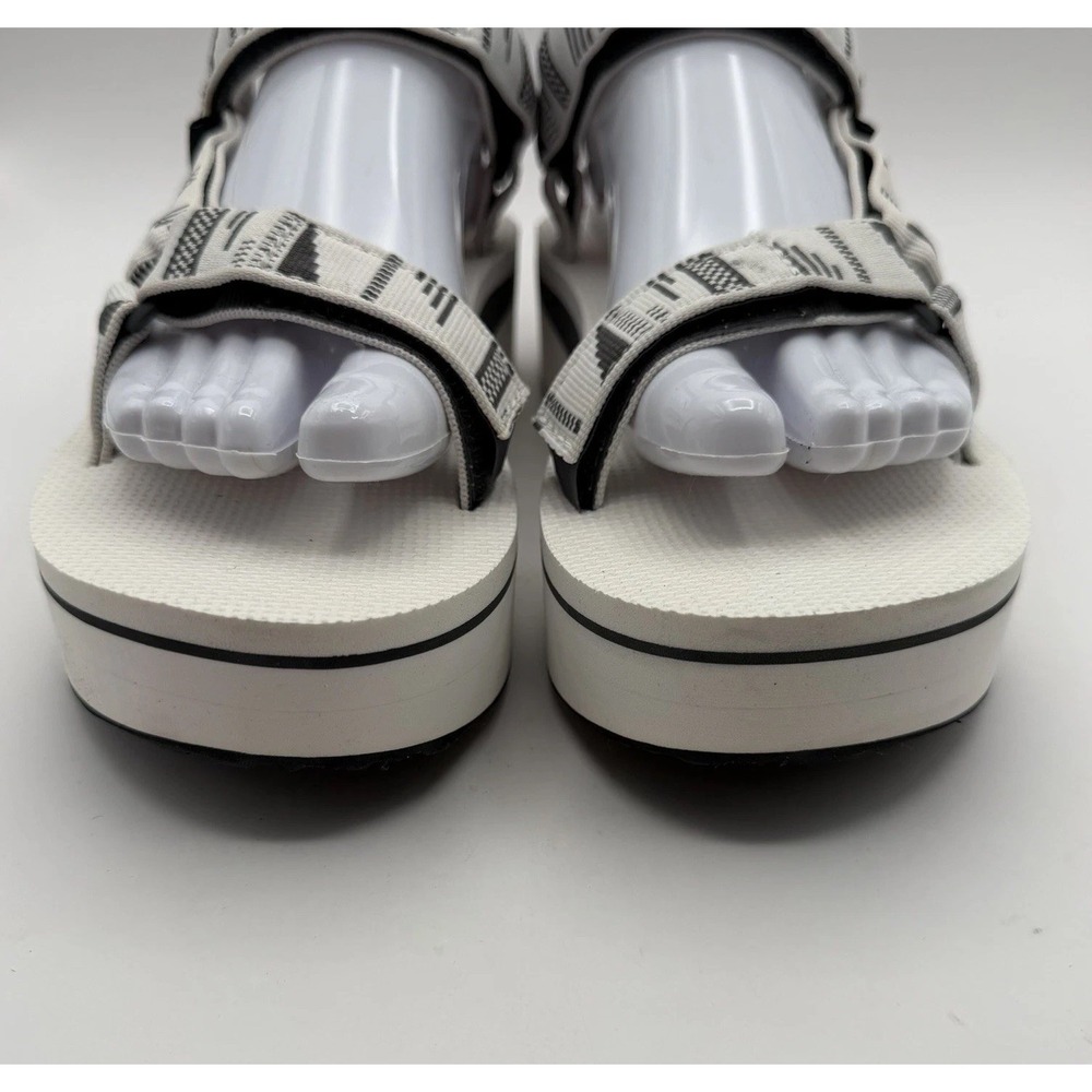New TEVA Flatform Universal Women's Sandals Sz 8 White Navy Shoes 11008844 Aztec - Picture 9 of 10